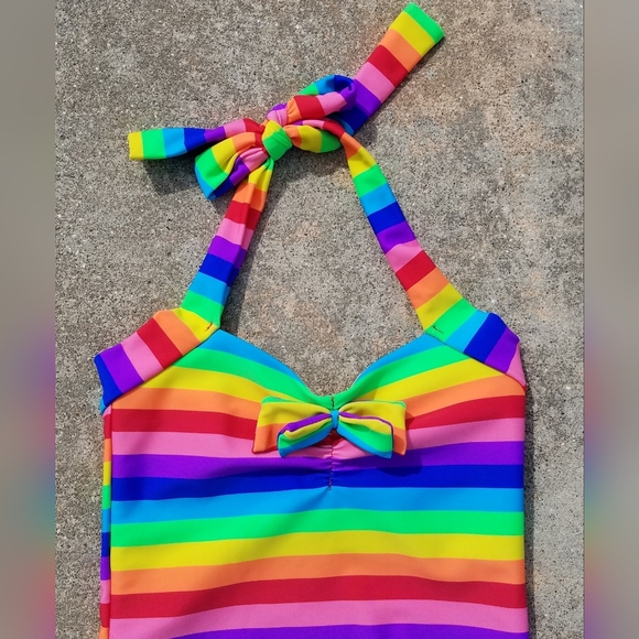 Baby Rainbow stripe one piece swimsuit - Picture 3 of 4